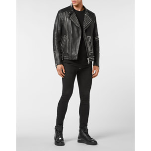 PHILIPP PLEIN Biker de cuero