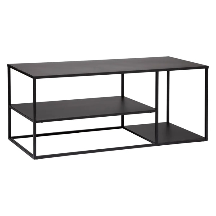 Meuble TV "Gota" métal noir 50x120cm