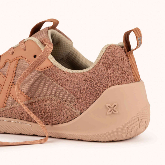 MUNICH FLEXING 09 Zapatillas Wild Feet "Barefoot" color teja y arena con puntera ancha