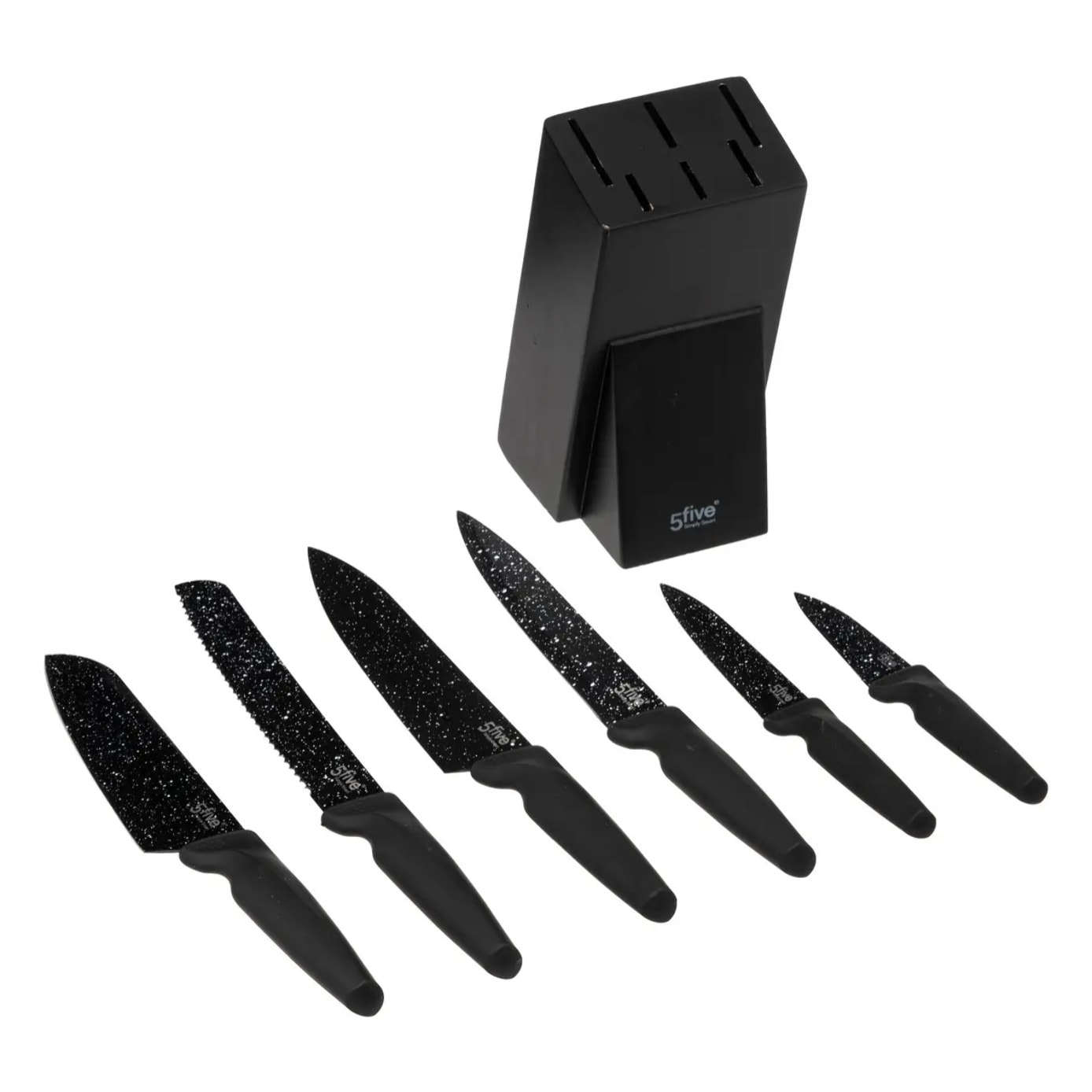 Bloc 6 couteaux noir