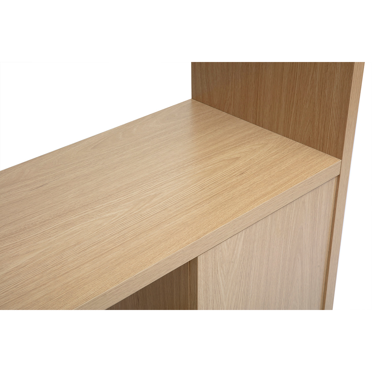 Bureau bibliothèque avec rangements finition bois clair chêne L115 cm WISSEM