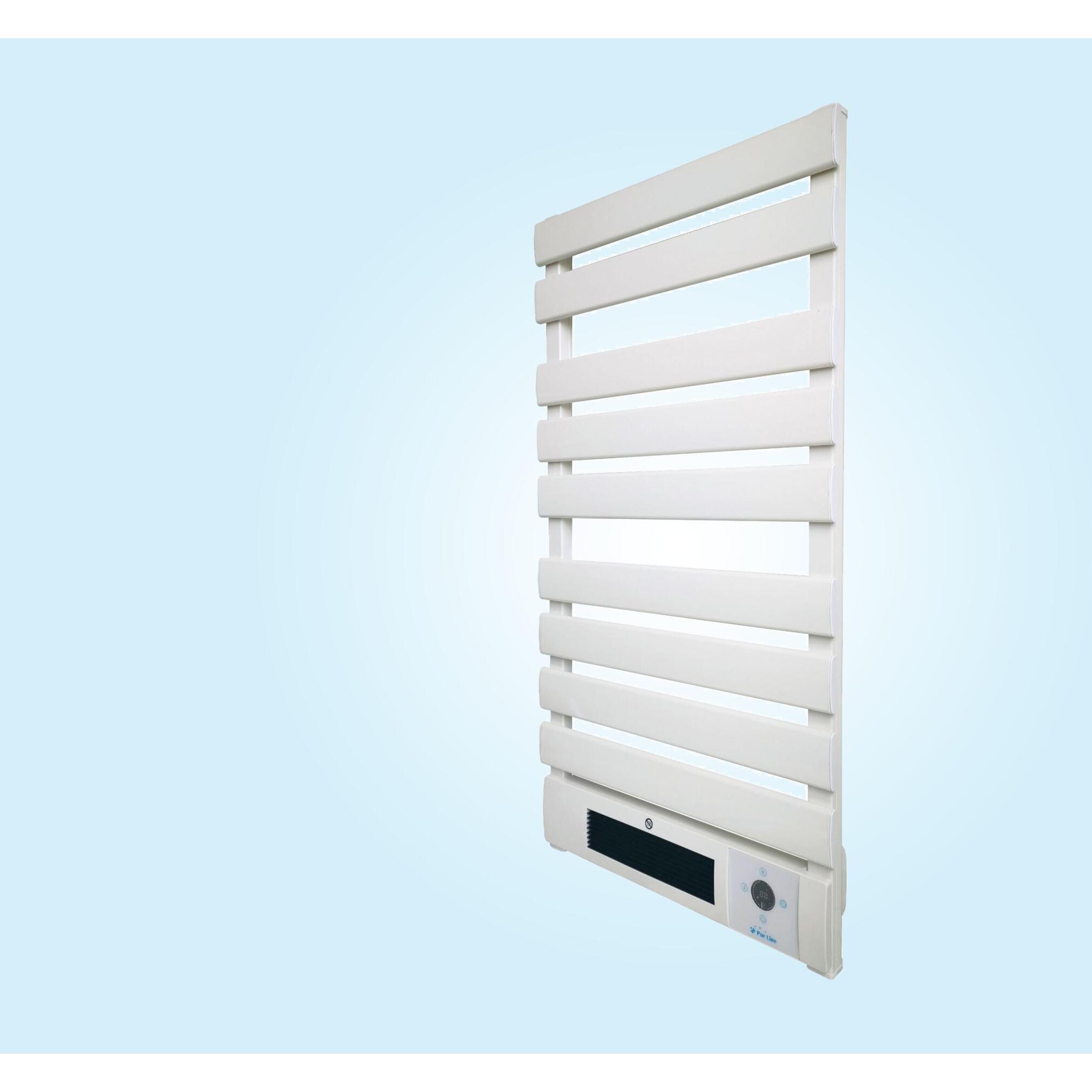 Toallero Eléctrico 1500W en aluminio blanco con display LED NTW-25 PURLINE