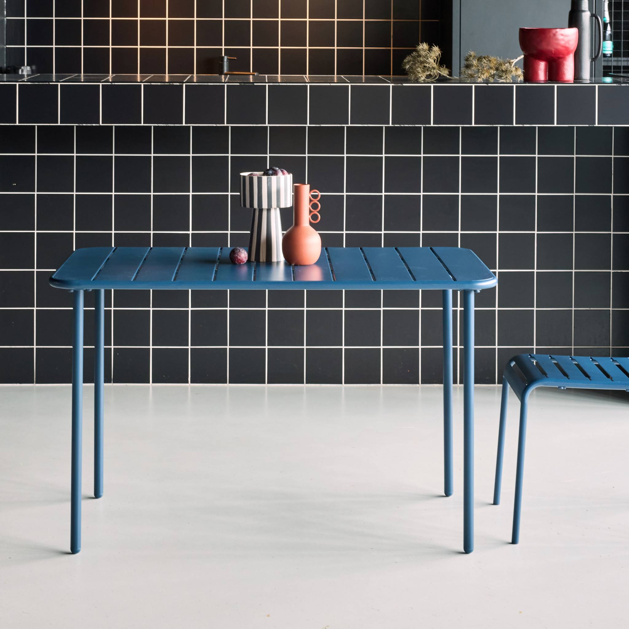 Table de jardin métal 4 places AMÉLIA