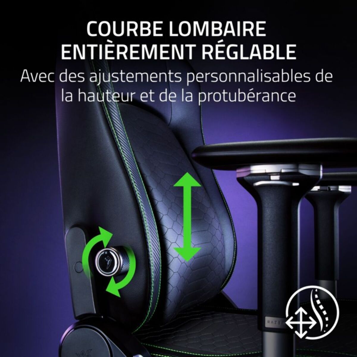 Chaise gaming RAZER Iskur V2 Noir
