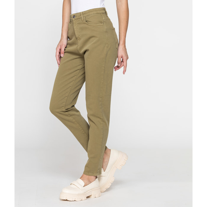 MOM JEANS DONNA MODELLO 5 TASCHE IN BULL DENIM