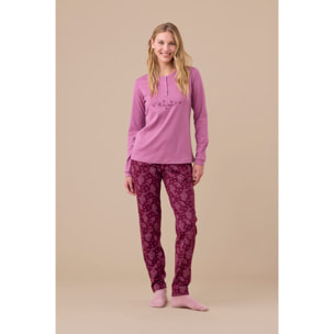 Pigiama donna invernale in caldo cotone articolo cachemire. Noidinotte