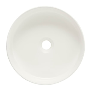 Mood vasque à poser ronde 36 x 36 cm blanc mat sans trou pour robinet ni trop-plein (SATM3636MW)