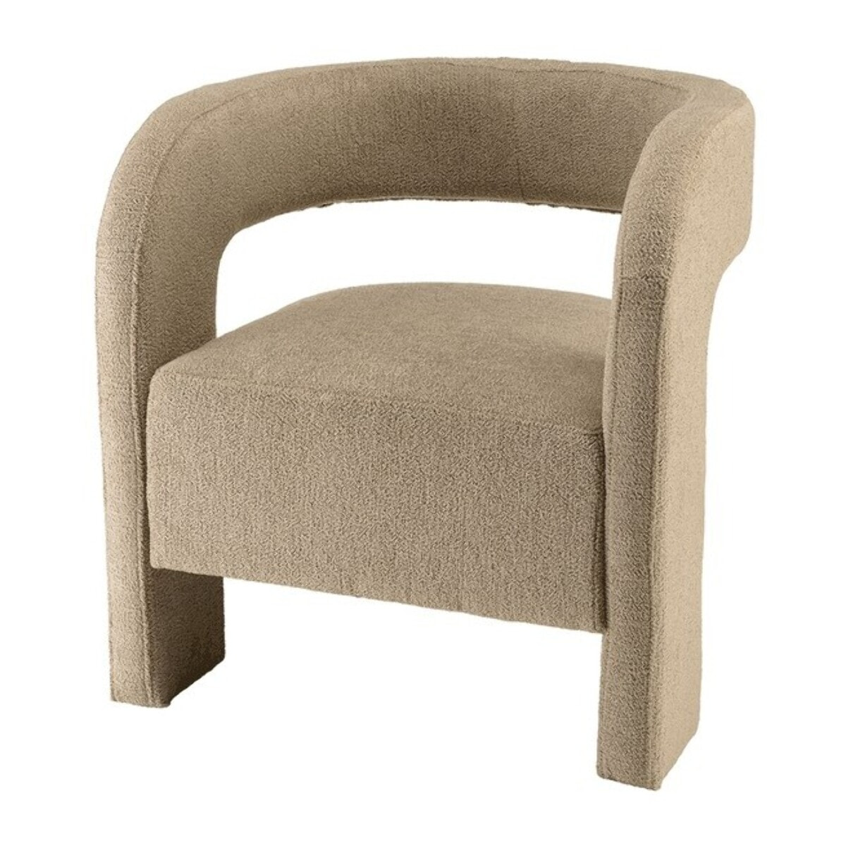 AGATHE - Fauteuil design en tissu beige