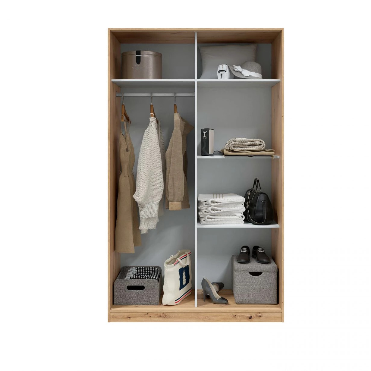 Armario puertas correderas Top 120 Roble Nodi