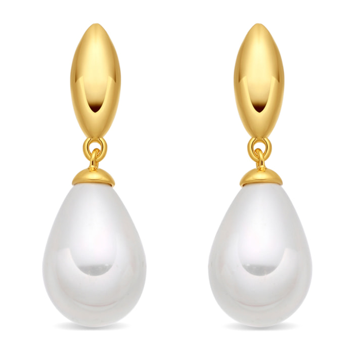 Pendientes Dyao acabado oro amarillo 18k