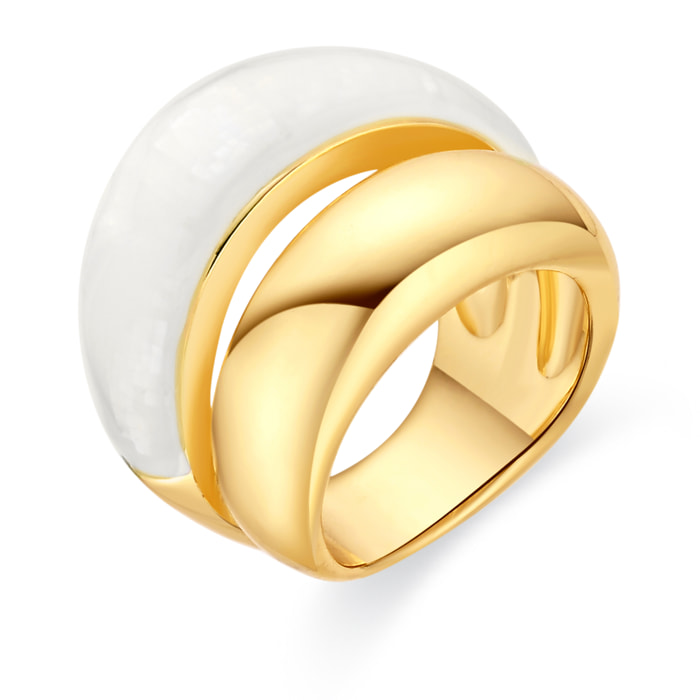 Anillo Aisal acabado oro amarillo 18k