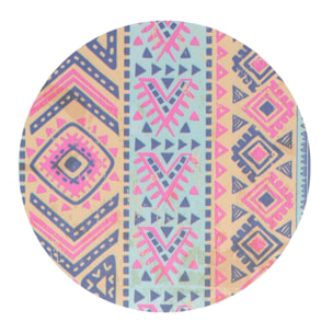 Sottopentola in legno confezione da 4 pezzi arancione tondo cmø18h0,5