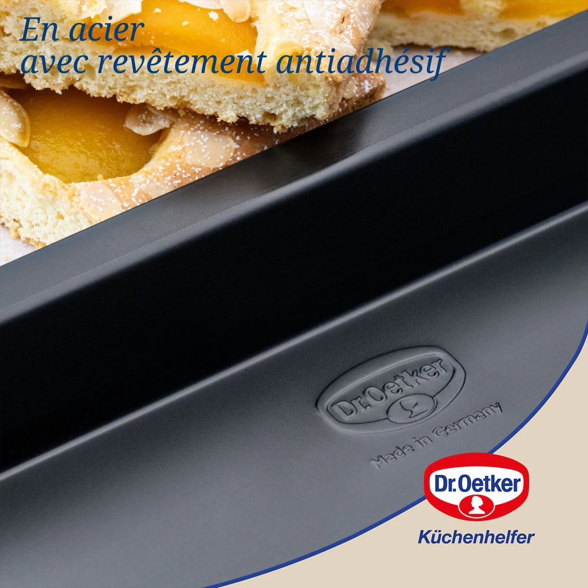 Plaque à pâtisserie à rebord extra haut 42 x 29 cm Dr Oetker Tradition