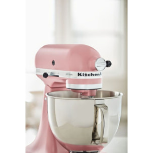 Robot pâtissier KITCHENAID 5KSM175PSEDR rose poudré, 4,8 L, bol avec poignée + bol 3 L, batteur souple et couvercle