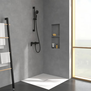 Mitigeur mécanique douche Subway 3.0 Chrome + Ensemble de douche Verve Showers 3 jets Noir mat