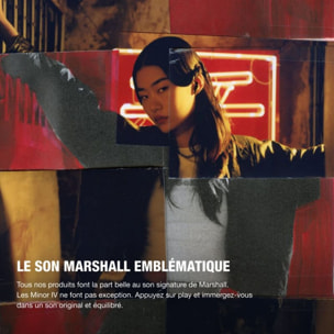 Ecouteurs MARSHALL Minor IV noirs - Sans fil, autonomie 30h