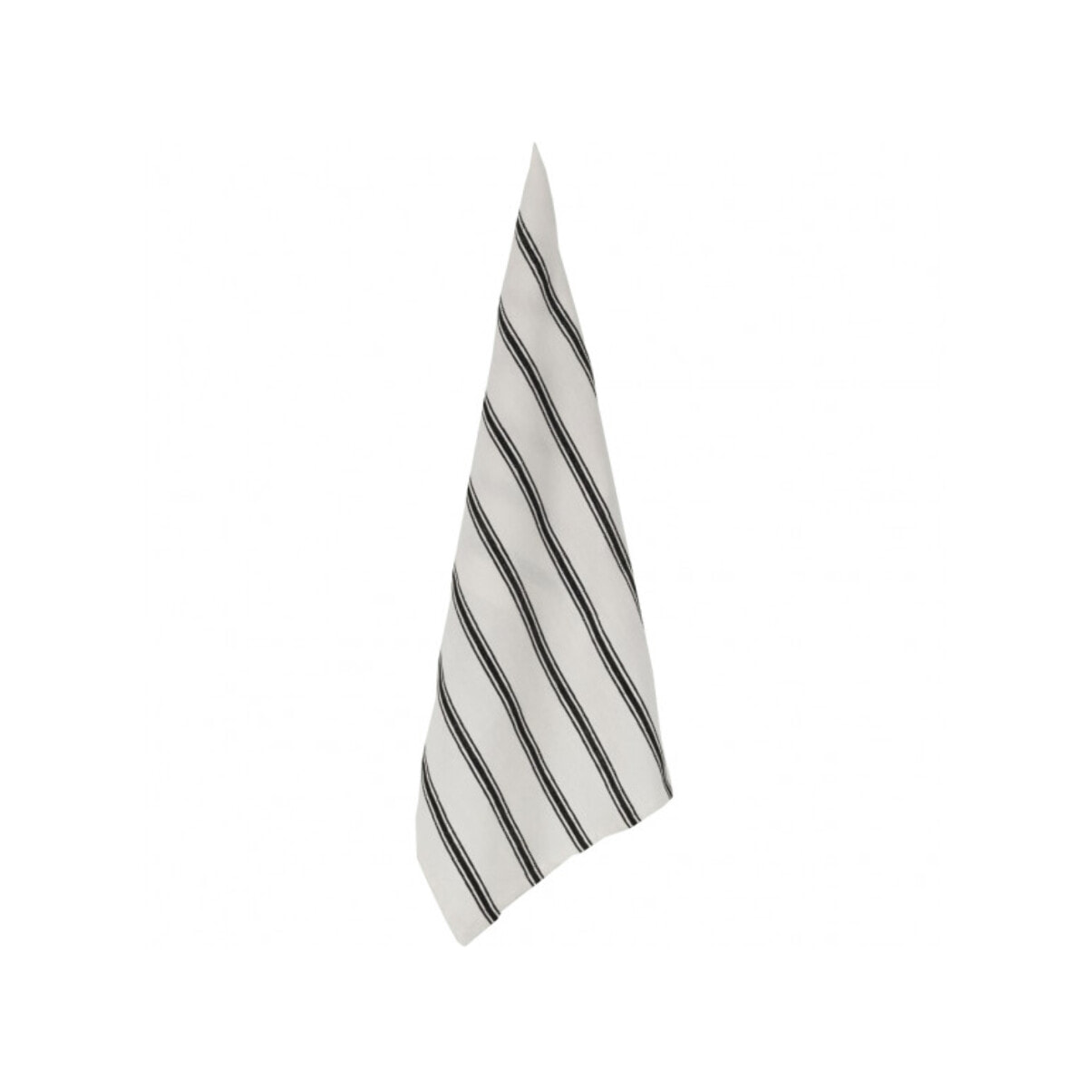 Lot de 3 torchons en lin et coton blanc et noir - PASSO 301