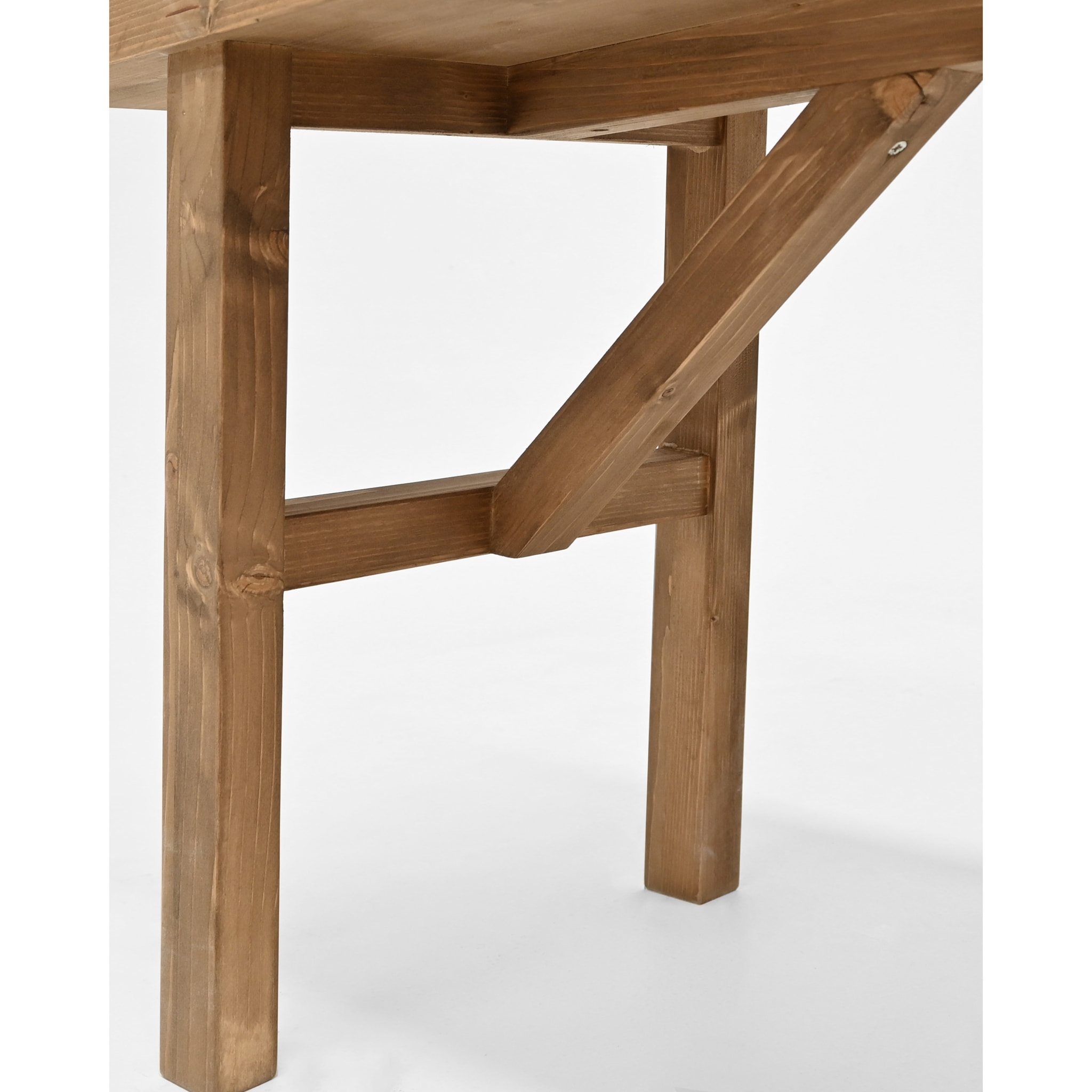 Banc en bois massif ton chêne foncé en différentes tailles