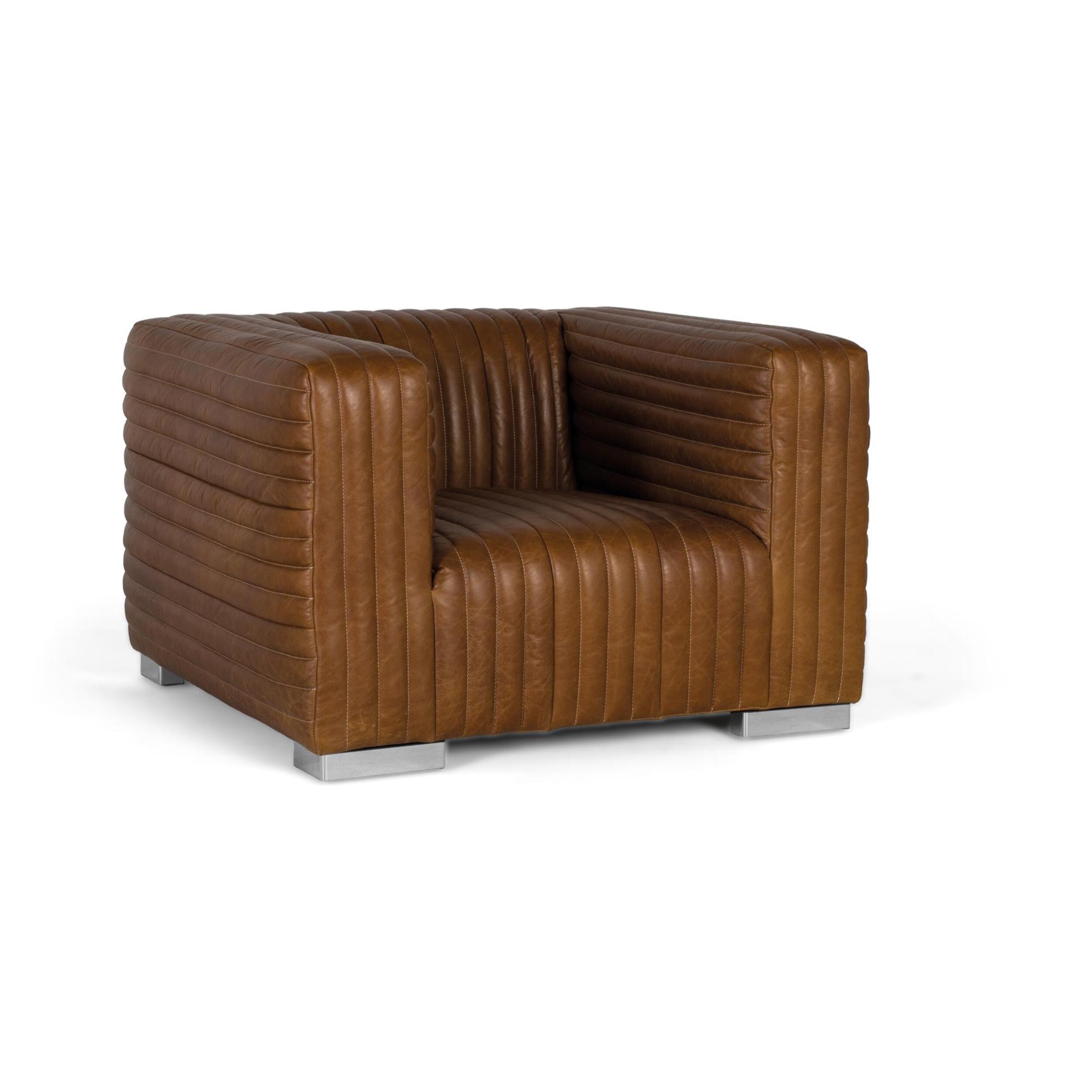 Sillón de piel - 67 x 103 x 98 cm