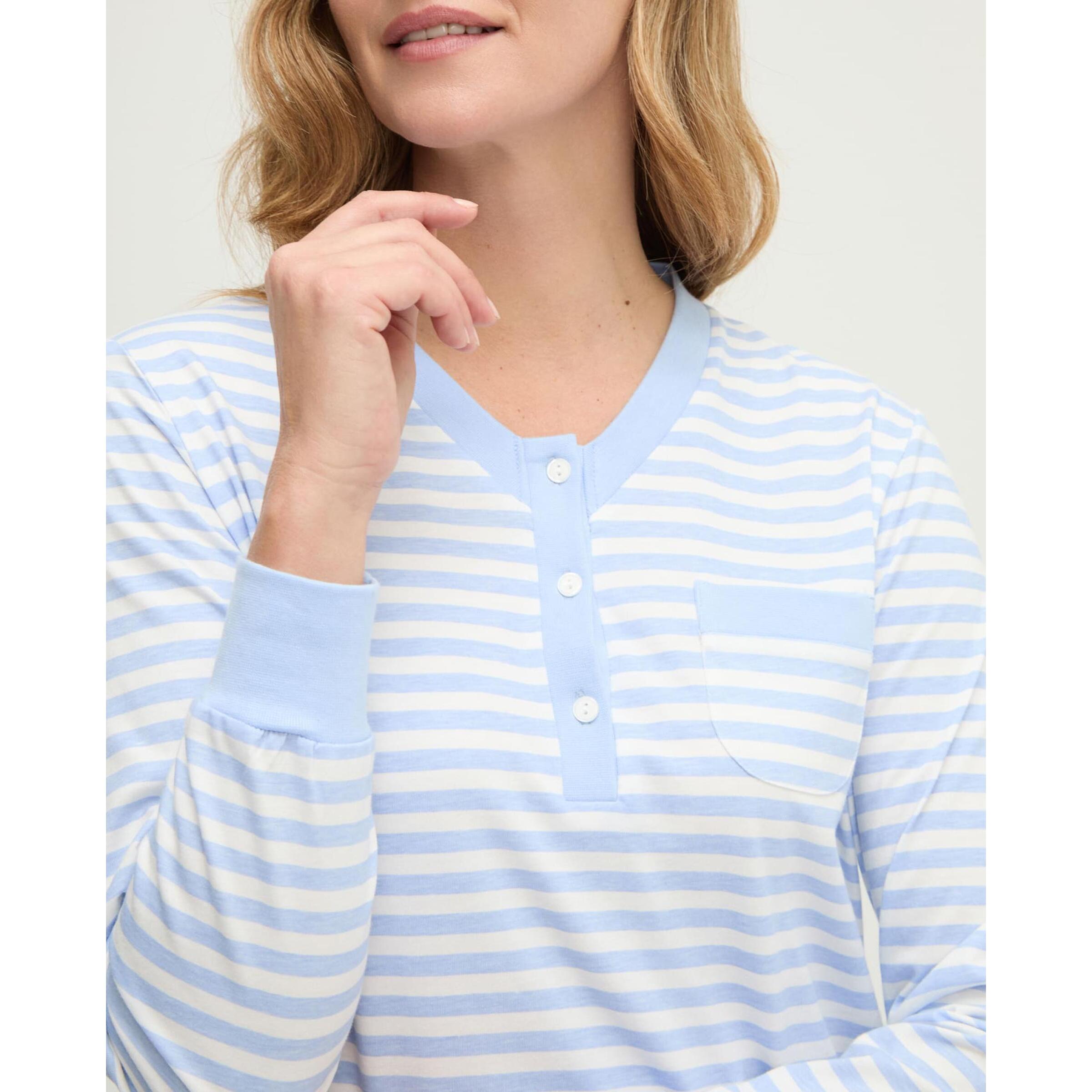 Camisón mujer de pico con rayas