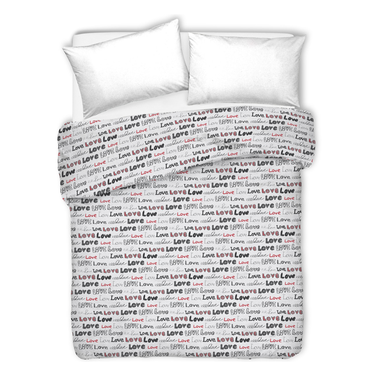 Copriletto di cotone lovelove grigio