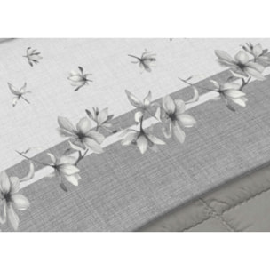 Completo Lenzuola In Calda Flanella Made in Italy Giorgia Grigio