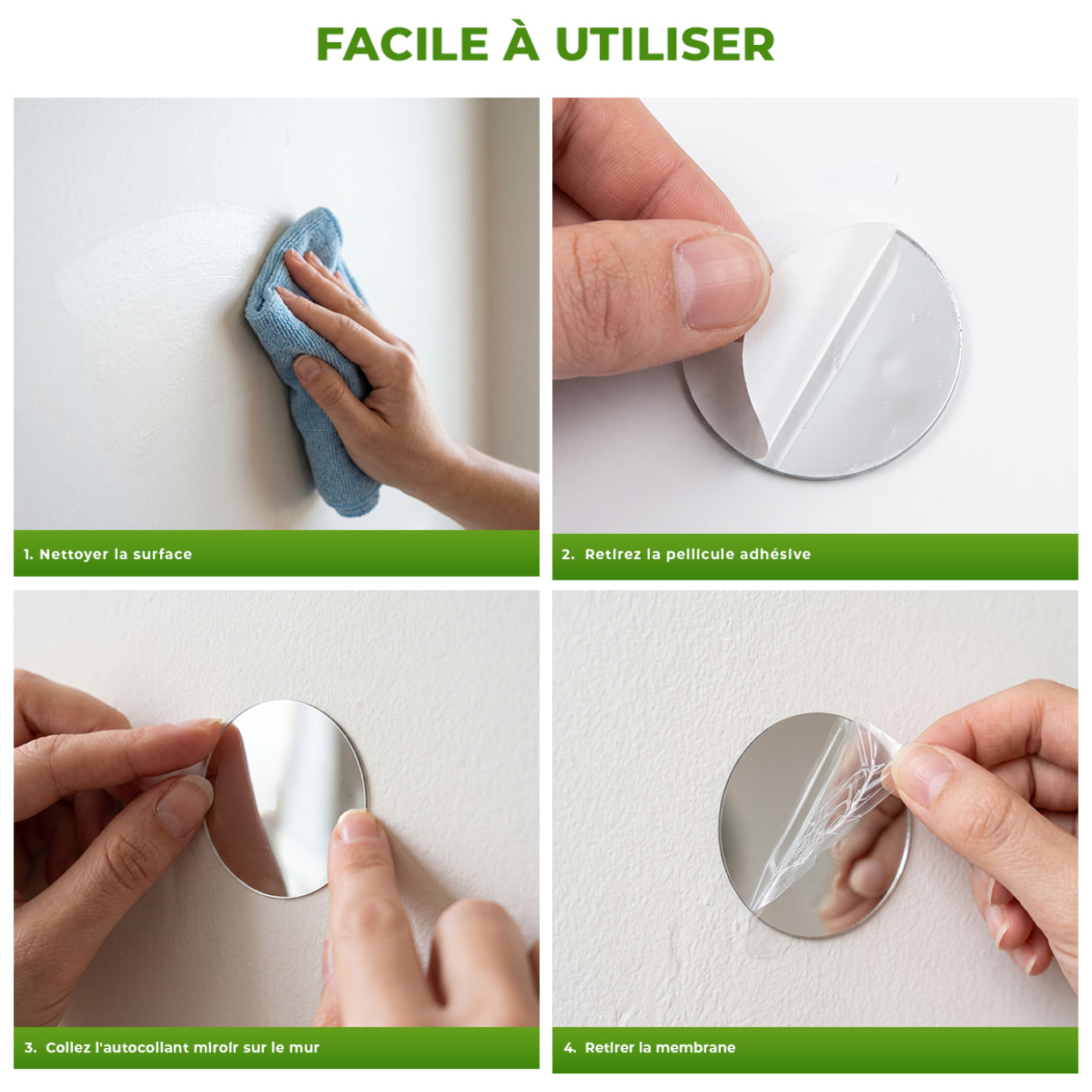 Sticker miroir Anneaux designs