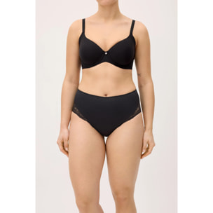 Slip vita alta donna Nero