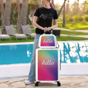 Juego De Maletas Pc Itaca Base Blanco Blanco Hello