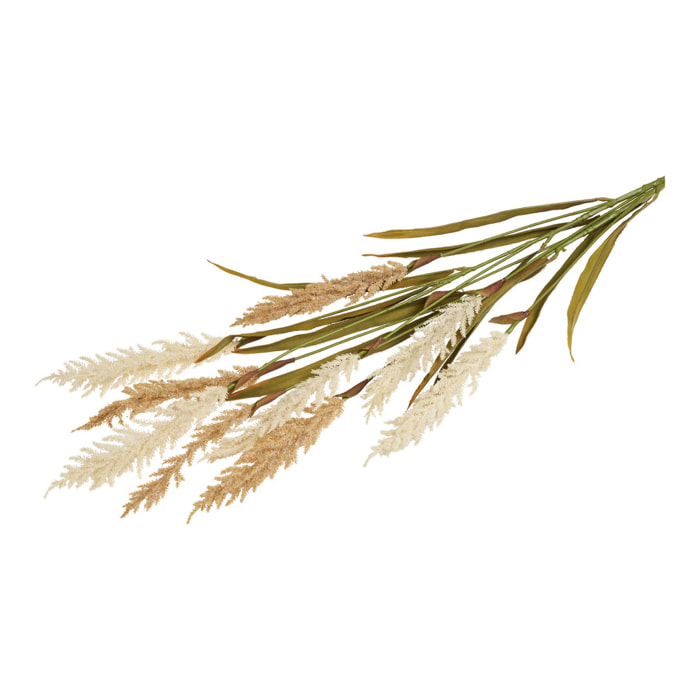 Erba decorativa artificiale beige/sabbia 2 steli 130 cm