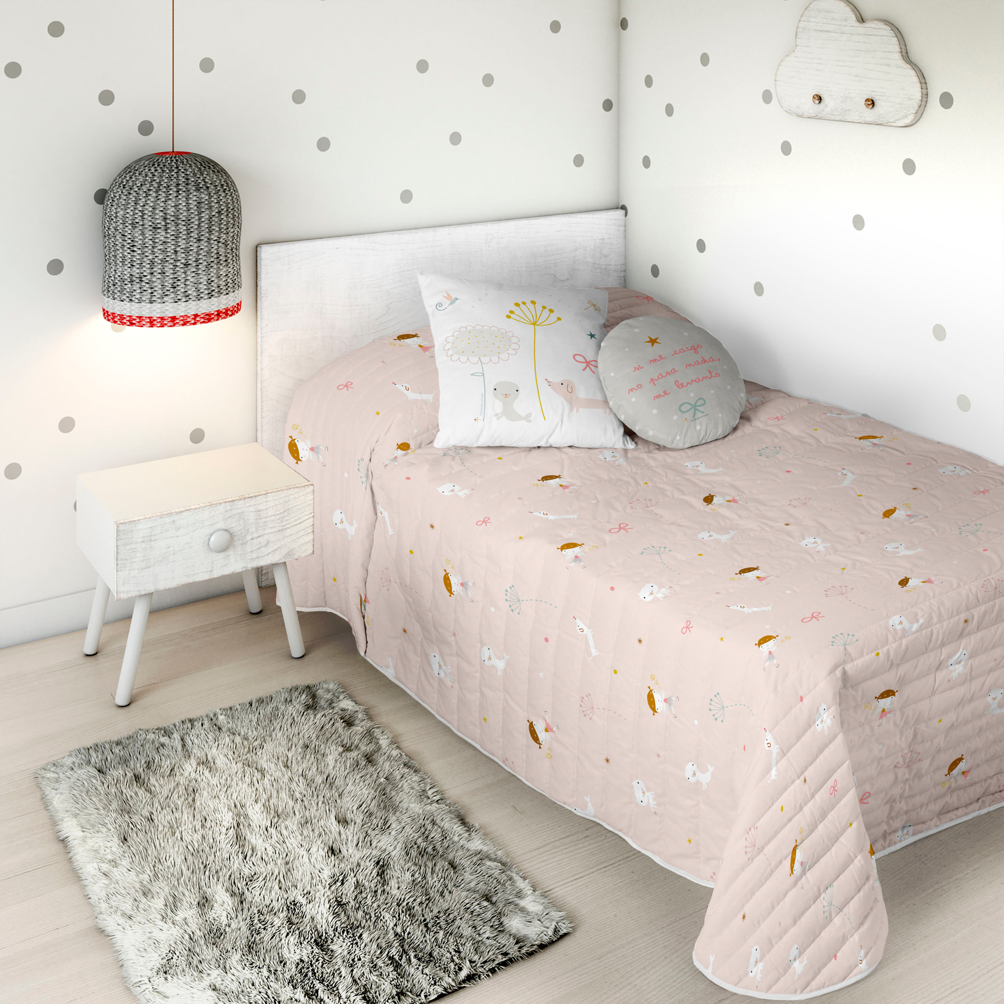 Haciendo el Indio - Colcha Bouti Estampada - Reversible - Infantil - 100% Algodón - 70 gr/m² - Patinadora