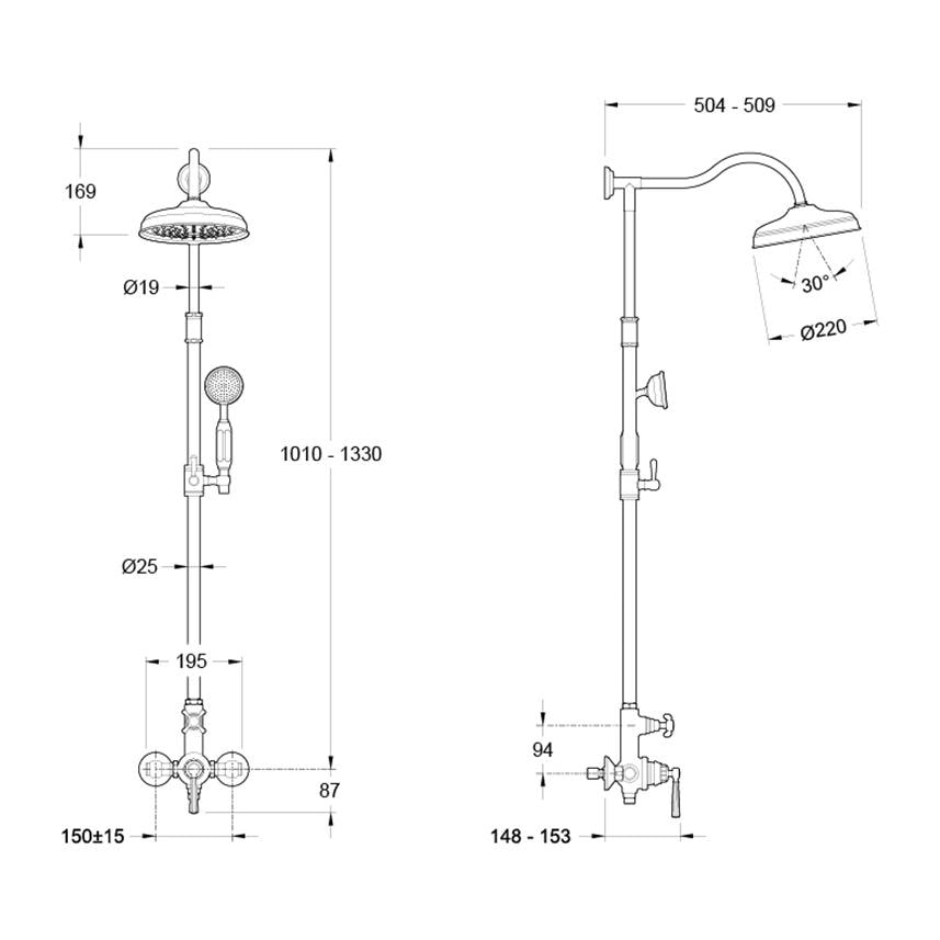 JACOB DELAFON Colonne douche Jacob Delafon Cléo 1889 Chrome Veepee
