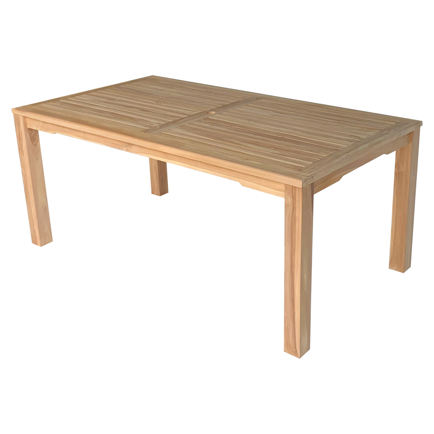 Salon de jardin en teck JAVA avec chaises en aluminium vert sauge - 8 places