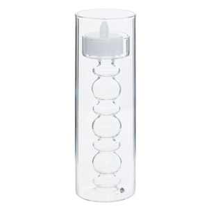 Bougie LED Lena transparent 6x6cm