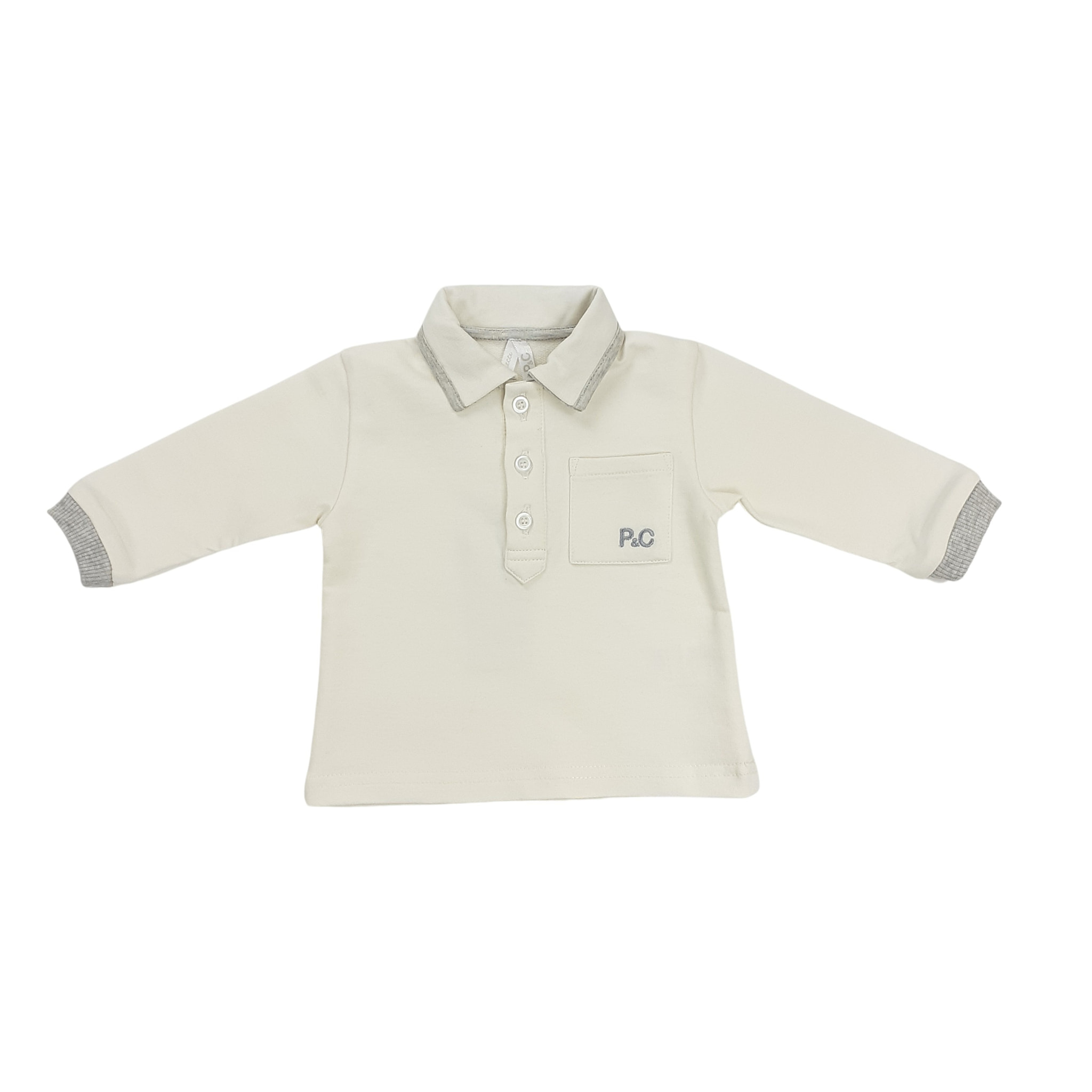 POLO BASIC DETTAGLI GRIGIO MEL