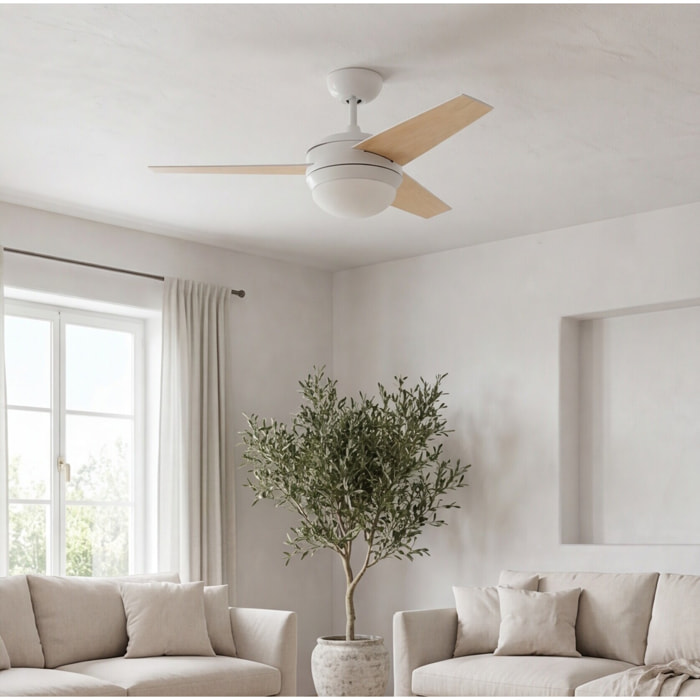 Forlight Ventilador IP20 Windy E27 15W Blanco Blanco