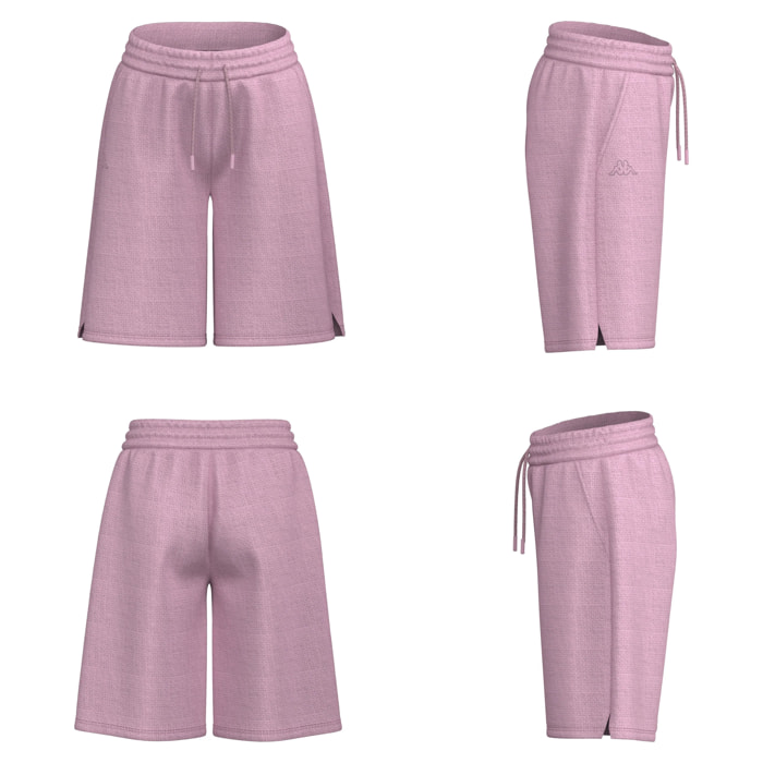 Pantaloni Corti Kappa Donna Logo Ifayuta Viola
