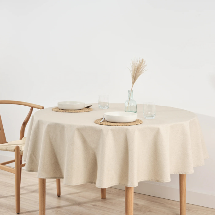 Nappe ronde en résine anti-taches Levante 101