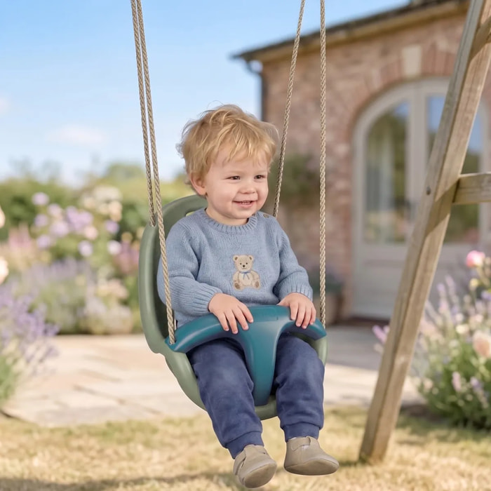 Siège bébé pour portique de 1,90 à 2,50 m bleu/vert pâle