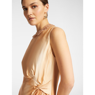 Elena Mirò - Abito elegante dalla stampa sfumata - Beige