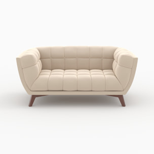 Ensemble canapés en velours beige 5 places - Mona