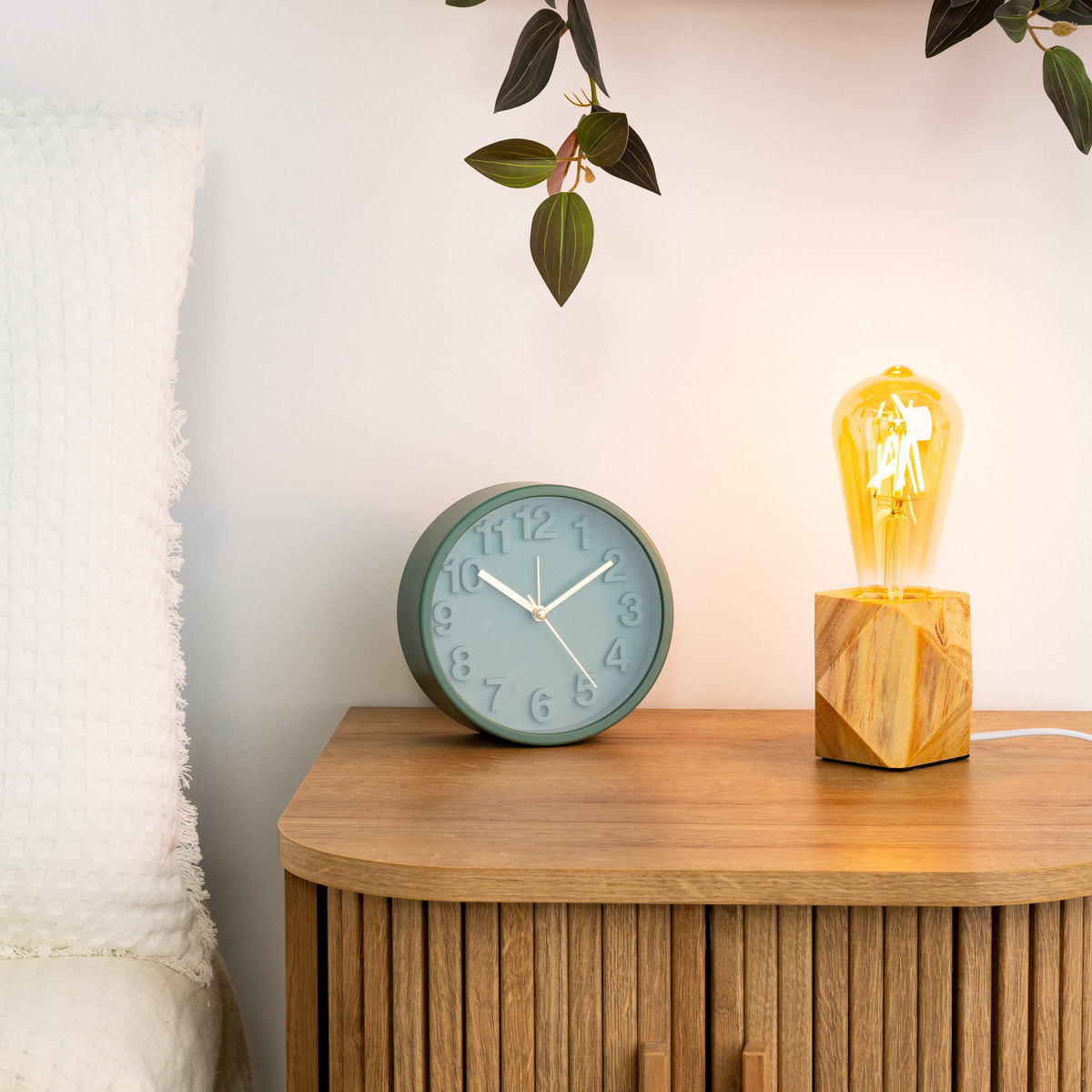 Lampe socle "Bahia" beige H8cm