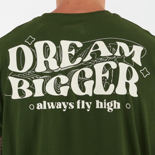 T-shirt in cotone BIGGER verde militare