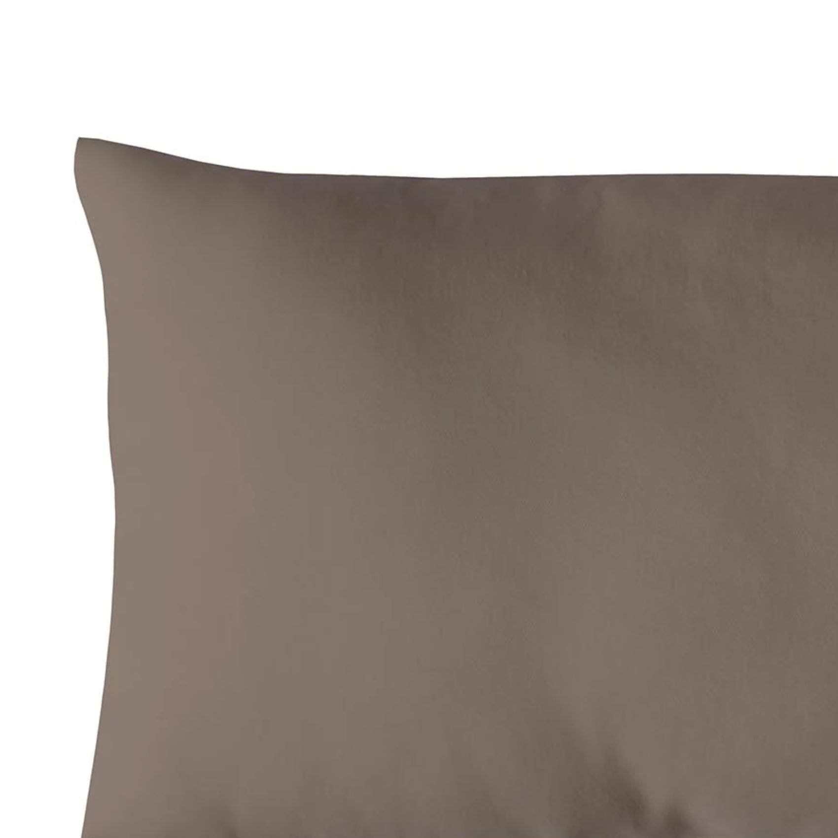 Coussin non déhoussable en coton uni - Taupe