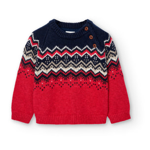 Jersey tricotosa jacquard de bebé niño