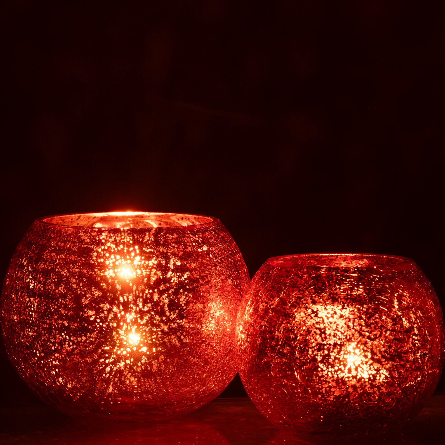 J-Line photophore Boule Craquelée - verre - or - large