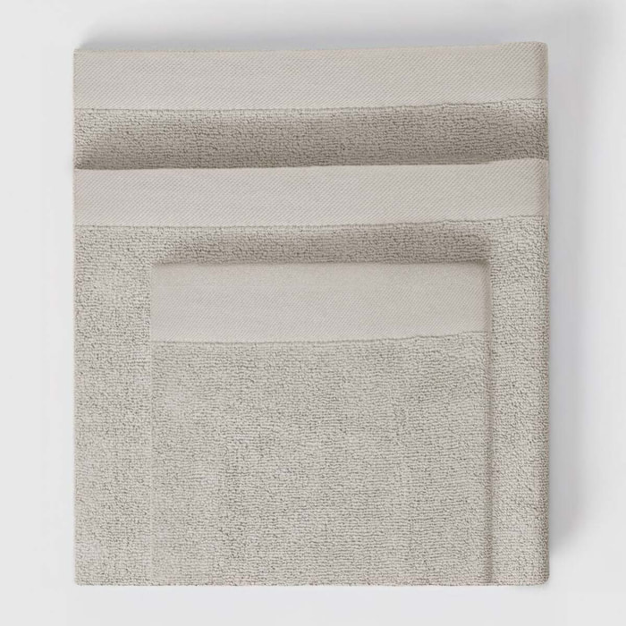 Toalla de baño 400gr doble rizo gris claro