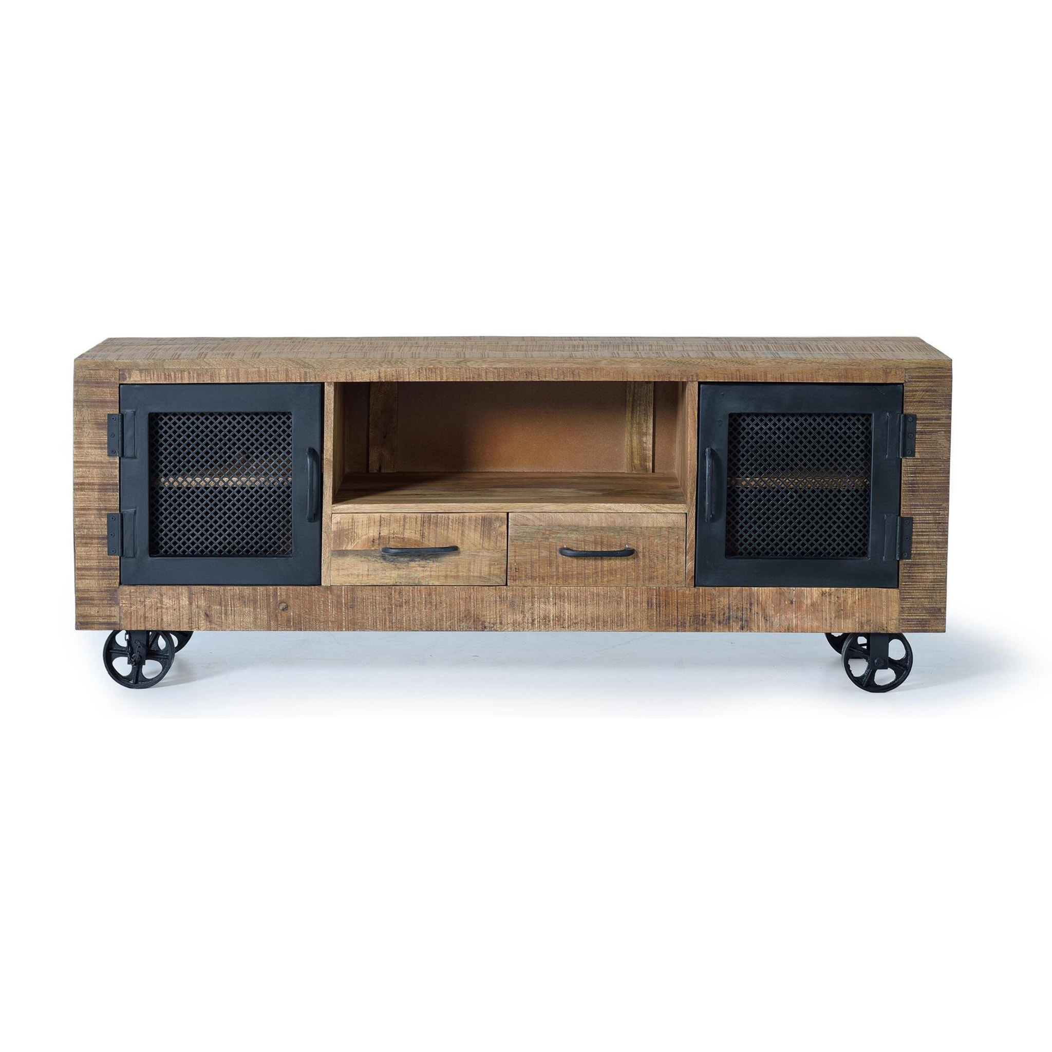 Mueble tv - madera de mango y hierro - 60x150x38cm