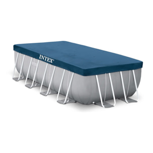Intex Piscina Prisma Frame rettangolare con Pompa Filtro, Scaletta e Teli, 488x244x107 cm