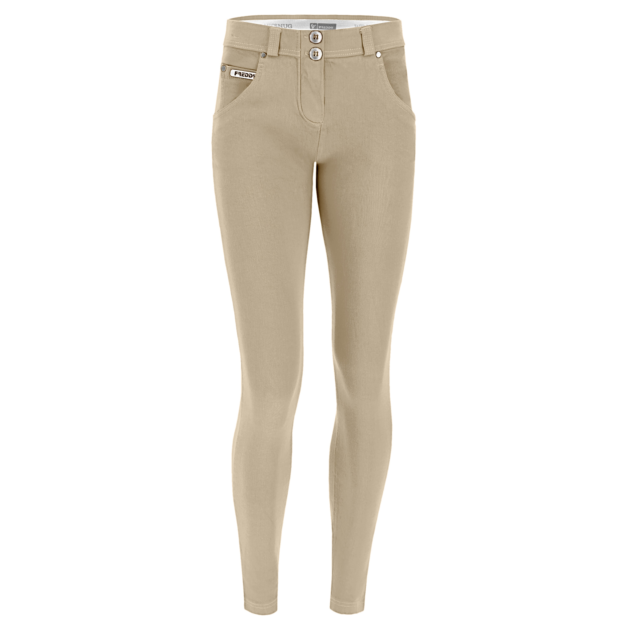Pantaloni push up WR.UP® vita alta superskinny tessuto navetta